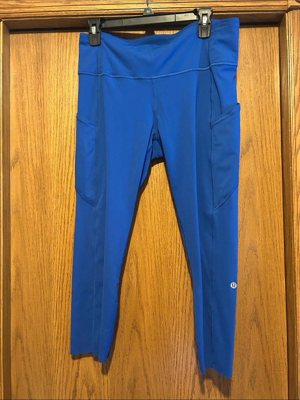 Lululemon Cobalt Blue Leggings with Side Pockets- Size 12